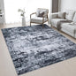 Area Rug Living Room: 4x6 Modern Washable Indoor Carpet Black | by FXRHLP