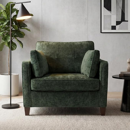 Luxury Oversized Accent Chair, 40.9" Upholstered Comfy Piping Single Armchairs - Image 3