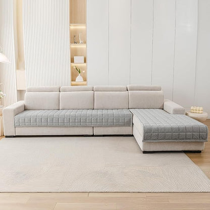Velvet Couch Covers for Sectional Sofa Washable, Non-Slip L Shaped Sectional - Image 4