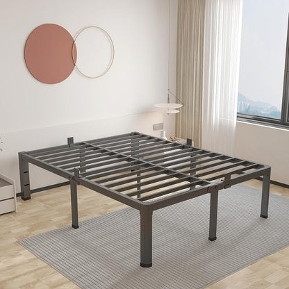 ROIL 12 inch California King Size Bed Frame Metal Platform No Box Spring Needed - Image 9