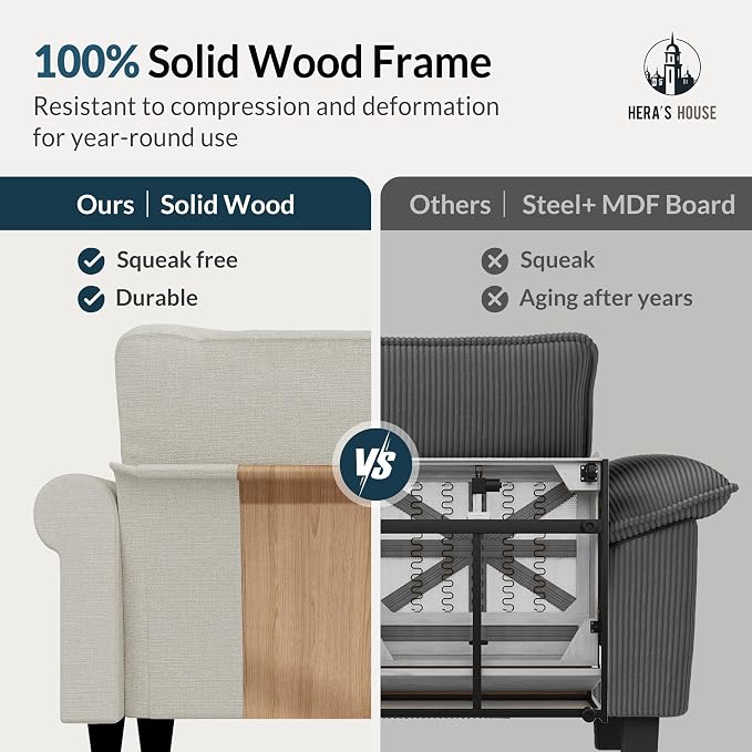 HERA'S HOUSE 2 Pieces Modular Sectional Sofa Sets, Oversized Couch Set - Image 8