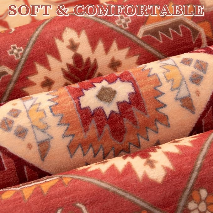 SERISSA 6x9 Washable Non Slip Boho Area Rug - Image 5
