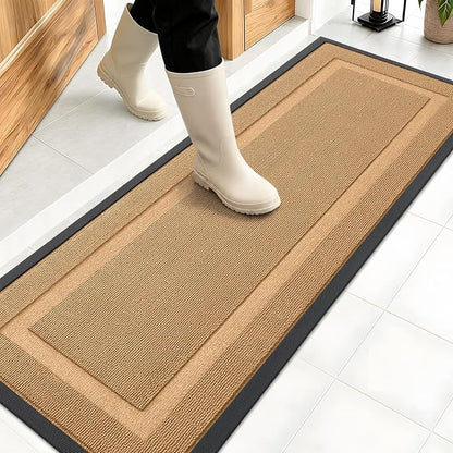 OLANLY Front Door Mat Outside 47x17, All-Season Heavy-Duty Rubber Doormat | by OLANLY
