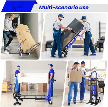 4-in-1 Hand Truck Dolly Heavy Duty Industrial Convertible, 1000 LBS Stair - Image 3