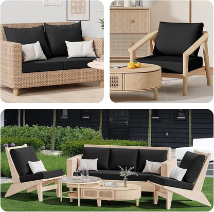 8Pcs Outdoor Cushion Covers, Stretch Patio Furniture Couch Chair Slipcovers | - Image 8