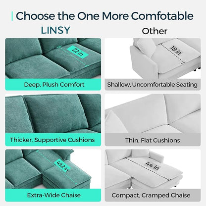 LINSY HOME Corner Seat Modular for Sectional Sofa Couch, Cloud Sofa Corner Seat - Image 6