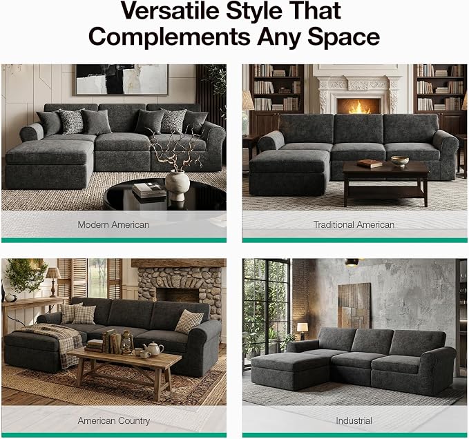 Novilla 138" Modular Sectional Sofa, Modular Sectional Couches - Image 21