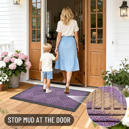 OLANLY Front Door Mat Outside Entrance 35x23, Waterproof Heavy-Duty Doormat | - Image 7