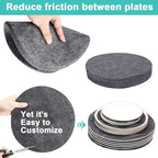 Homyfort China Storage Containers - Dinner Plate Storage with Lid, Handles, Hard Shell Dinnerware Protectors for Moving Bowls, Saucer, Padded Protective Storage, 12x12, 2 Pack