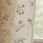 Floral Embroidered Light Filtering Curtains 96 Inch 2 Panels | Linen Blend by Unknown