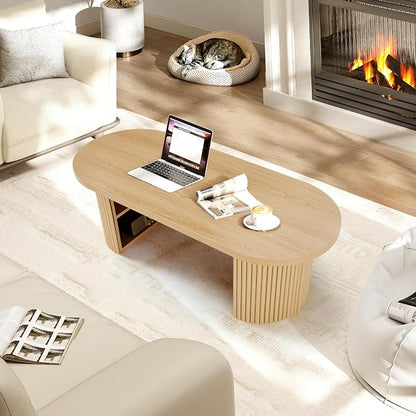 Oval Fluted Coffee Table - Image 6
