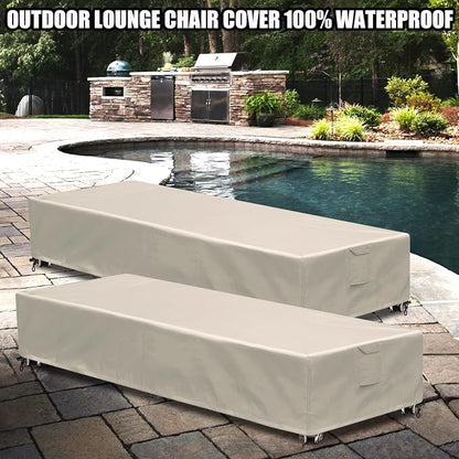 Outdoor Chaise Lounge Cover 1 Pack Patio Lounge Chair Covers Waterproof 600D - Image 5