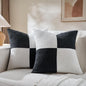 Fancy Homi Set of 2 Black White Euro Decorative Throw Pillow Covers 28x28 Inch by Fancy+Homi