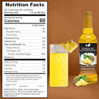 Syruvia Pineapple Syrup for Drinks 25.4 Ounces Pineapple Flavoring Syrup