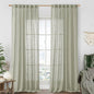 Sage Grey Linen Curtains for Living Room 84 inch Length 2 Panels | Light by LAMIT