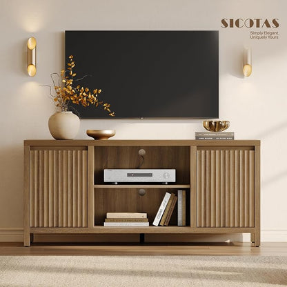 SICOTAS Fluted TV Stand for 55 65 inch TV - Image 3