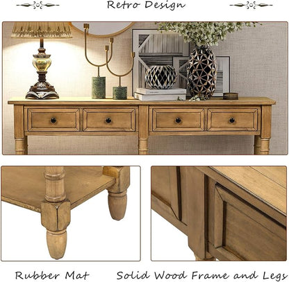 Merax Retro Console Table Sofa Table - Image 6