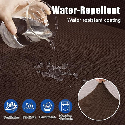 Water Repellent L Shaped Couch Covers, Sofa Seat Cushion Slipcovers, Stretch - Image 2