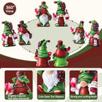 2PCS Wine Gnomes Figurines Home Decor Gnome Gifts for Women Collectible Statue Christmas Decorations for Dining Tables Tiered Pallets Wine Cabinet Living Room