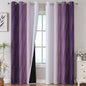 Purple and Greyish White Ombre Blackout Curtains by ESTELARTEXTILER