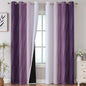 Purple and Greyish White Ombre Blackout Curtains by ESTELARTEXTILER