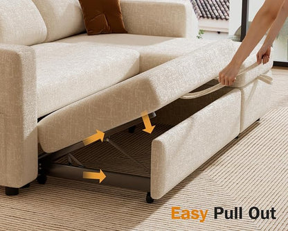 Sunny Heart 106" U Shaped Sectional Sleeper Sofa Bed - Image 9