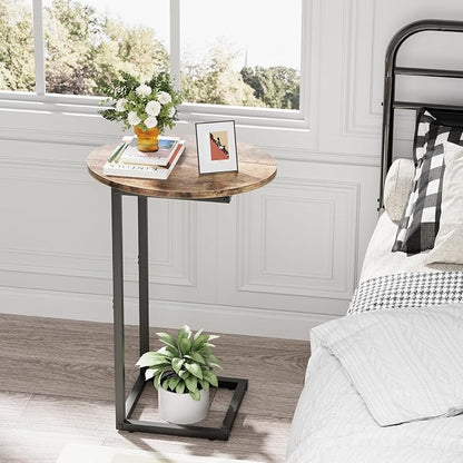 C Shaped End Table, Oval Couch Sofa Side Table - Image 7