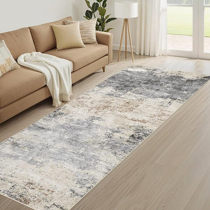 LOONGRUG Runner Rug 2x6 Washable Non-Slip Kitchen Neutral Modern Rug | Abstract - Image 8