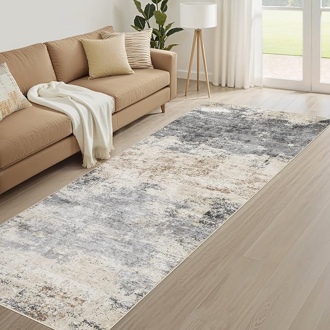 LOONGRUG Runner Rug 2x10 Washable Non-Slip Kitchen Neutral Modern Rug | - Image 8