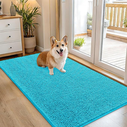 OLANLY Dog Door Mat for Muddy Paws 54x32, Super Absorbent Chenille Mud Mat | by OLANLY