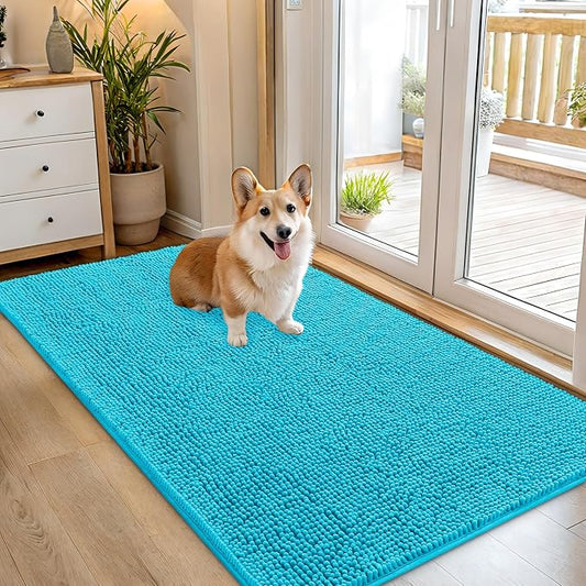OLANLY Dog Door Mat for Muddy Paws 54x32, Super Absorbent Chenille Mud Mat | by OLANLY