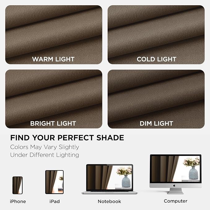 Joydeco Blackout Curtains 95 Inch Length 2 Panels Set, Thermal Insulated Long - Image 7