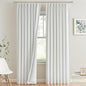 Vision Home White Pinch Pleated Full Blackout Curtains Thermal Insulated Window by VisionHome