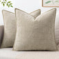 MIULEE Decorative Couch Throw Pillow Covers 18x18 Inch Light Taupe 2 Pack | by MIULEE