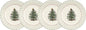 Spode Christmas Tree Polka Dot Dessert Plate (Set of 4) - Festive 8-Inch Stoneware Plates for Holiday Entertaining, Appetizers, Snacks - Microwave, Dishwasher, Freezer Safe Party Appetizer Dishes