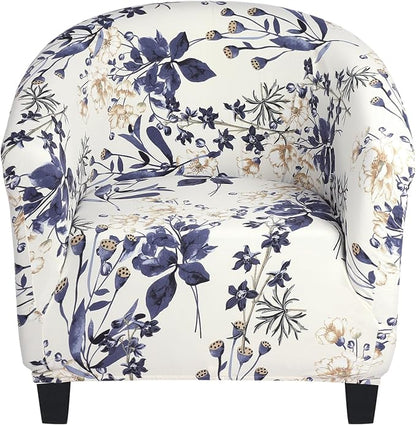 SearchI Club Chair Slipcover Stretch Barrel Chair Covers Printed Tub Chair by SearchI