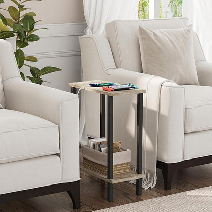 TUTOTAK Small Side Table, Narrow End Table, Skinny Sofa Table, Slim Nightstand - Image 2