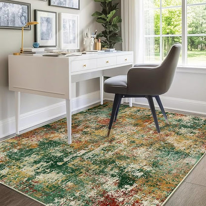 RELEANY Washable 9'x12' Abstract Area Rug - Image 3