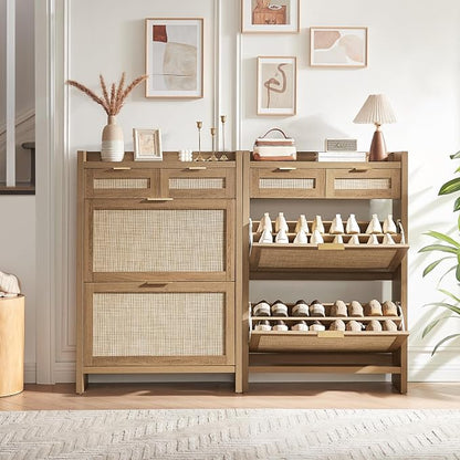 HOKYHOKY Rattan Shoe Storage Cabinet - Image 6