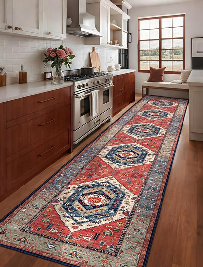 SERISSA 2'6"x14' Washable Non Slip Boho Runner Rug - Image 2