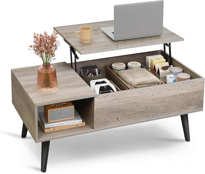 WLIVE Coffee Table for Living Room, Lift Top Coffee Table by WLIVE