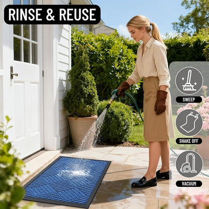 OLANLY Front Door Mat Outside Entrance 33x21, Waterproof Heavy-Duty Doormat | - Image 8