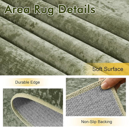 6Ft Round Area Rugs for Living Room, Soft Non-Slip Washable Rugs Modern - Image 6
