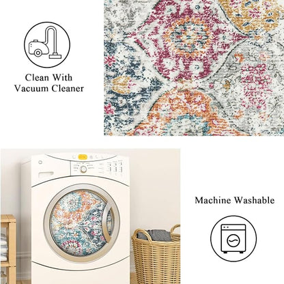 Lahome Moroccan Small Washable Area Rug, 3x5 Rug - Image 3