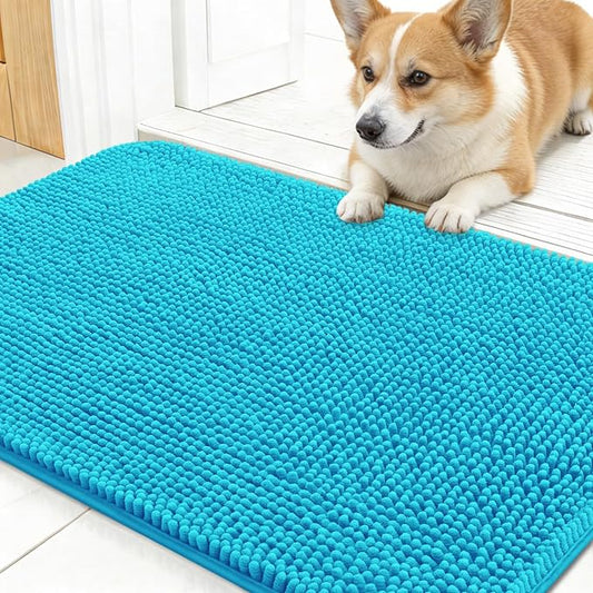 OLANLY Dog Door Mat for Muddy Paws 30x17, Super Absorbent Chenille Mud Mat | by OLANLY