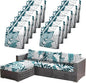 CALBODE 12Pcs Stretch Patio Cushion Cover Outdoor Cushion Cover Replacement by CALBODE