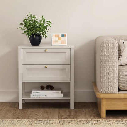 EYYTHUNG Farmhouse Nightstand Set of 2, Wooden Farmhouse Floor Night Stand - Image 3