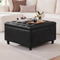 Weture Large Square Storage Ottoman Coffee Table, Oversized Square Ottoman by Weture