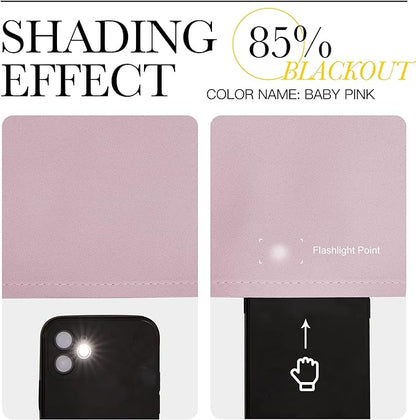 NICETOWN RV Blackout Curtains for Camper Windows, Baby Pink, Short Blackout - Image 4