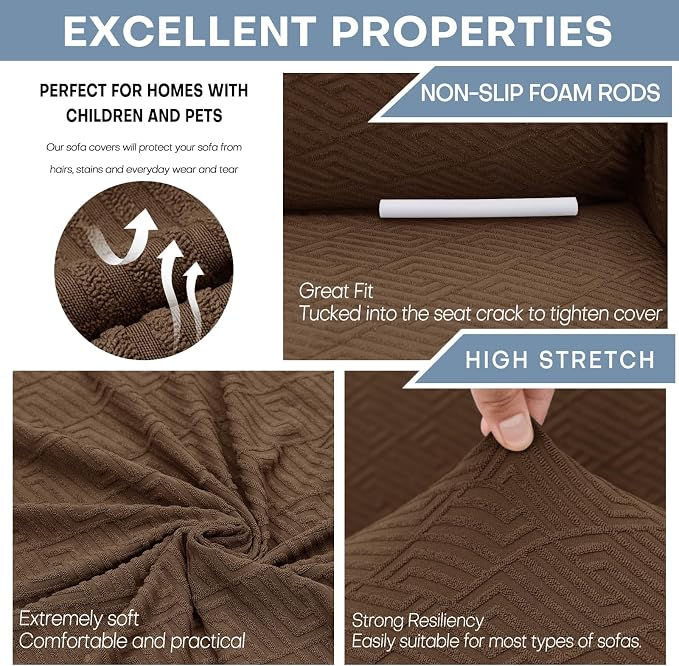 ZNSAYOTX 1 Piece Jacquard Couch Covers - Image 4